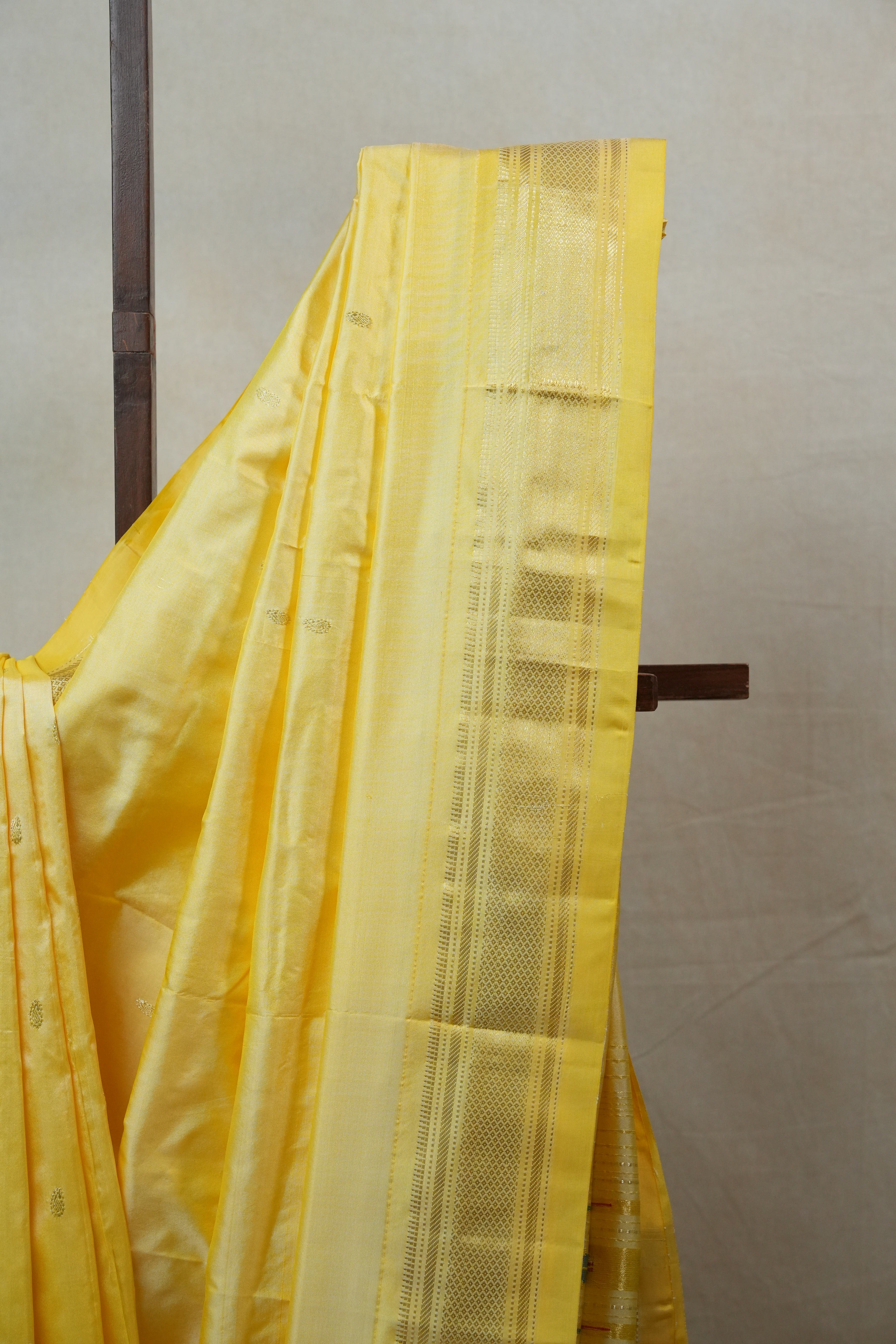 Yellow Silk Paithani Saree - SRYSPS604