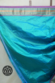 Peacock Blue Silk Paithani Saree - SRPBSPS603