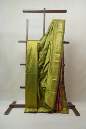 Olive Silk Paithani Saree - SROSPS617