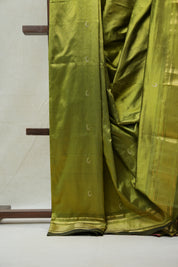 Olive Silk Paithani Saree - SROSPS617