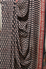 Black HBP Cotton Saree - SRBCS2653