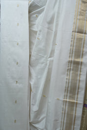 White Silk Paithani Saree (DEFECT) - SRWSPS61-PI