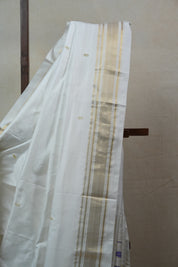 White Silk Paithani Saree (DEFECT) - SRWSPS61-PI