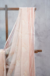 Peach HBP Kota Doria Saree - SRPKDS113