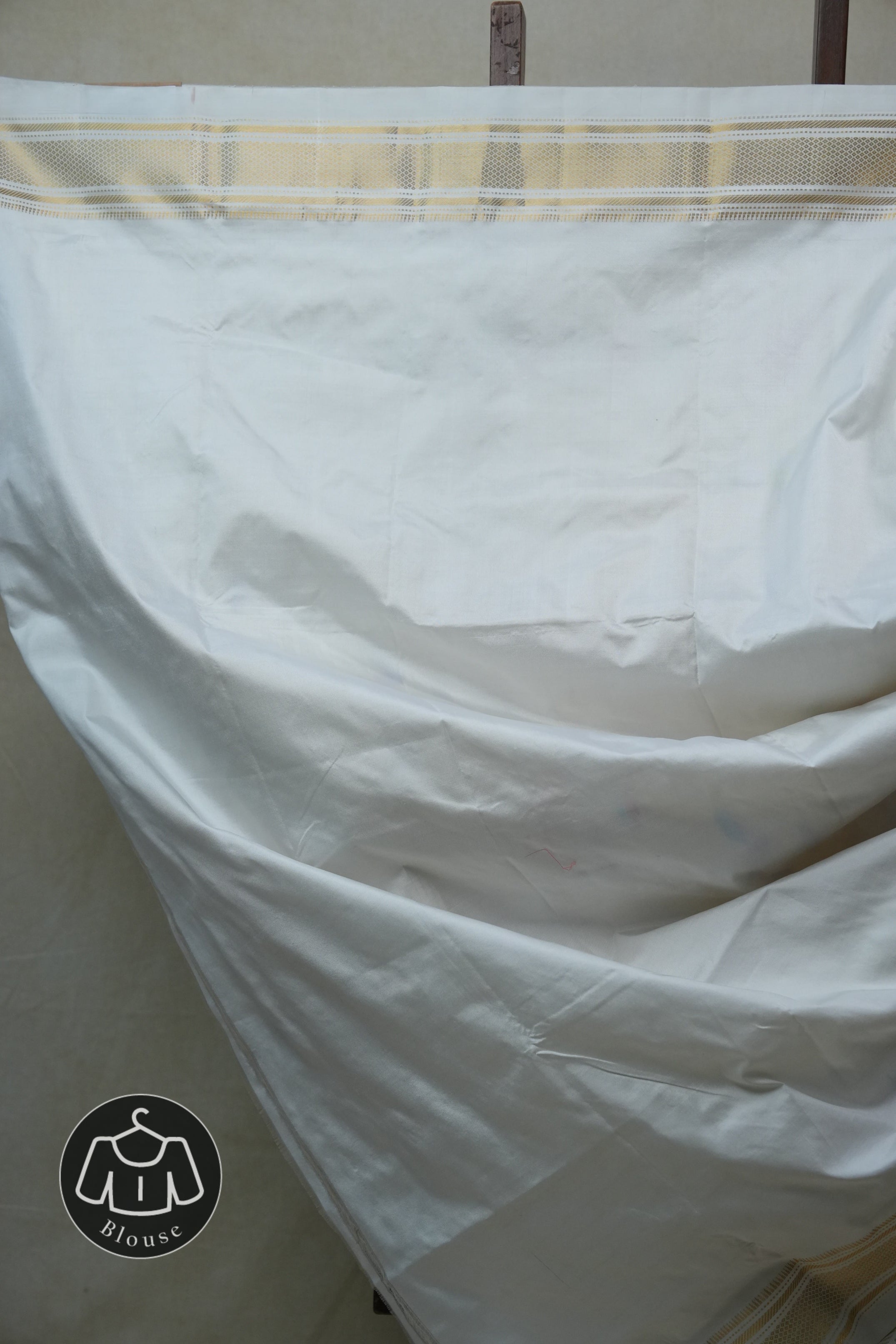 White Silk Paithani Saree (DEFECT) - SRWSPS61-PI