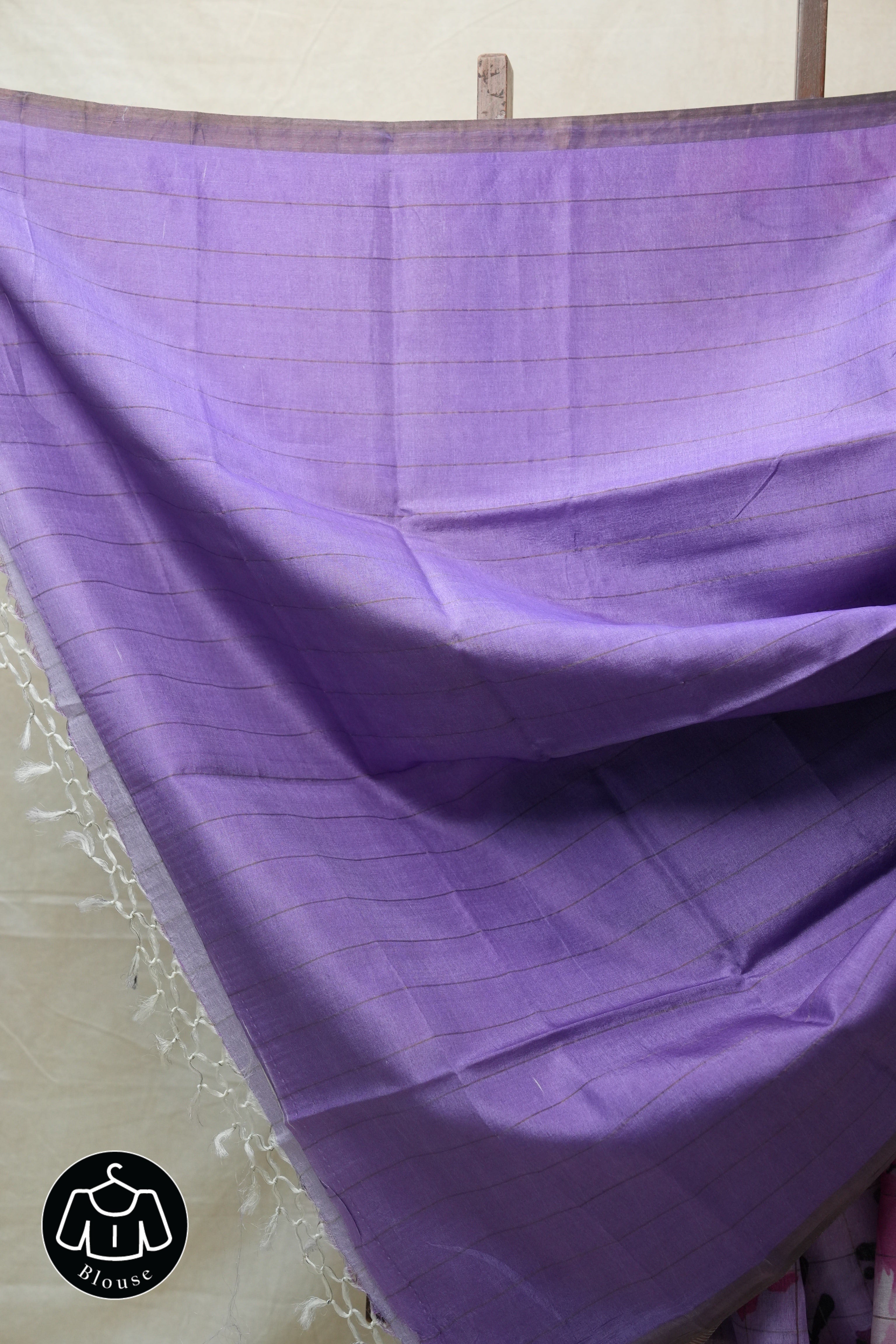 Lavender Tussar Silk Saree - SRLTSS1353