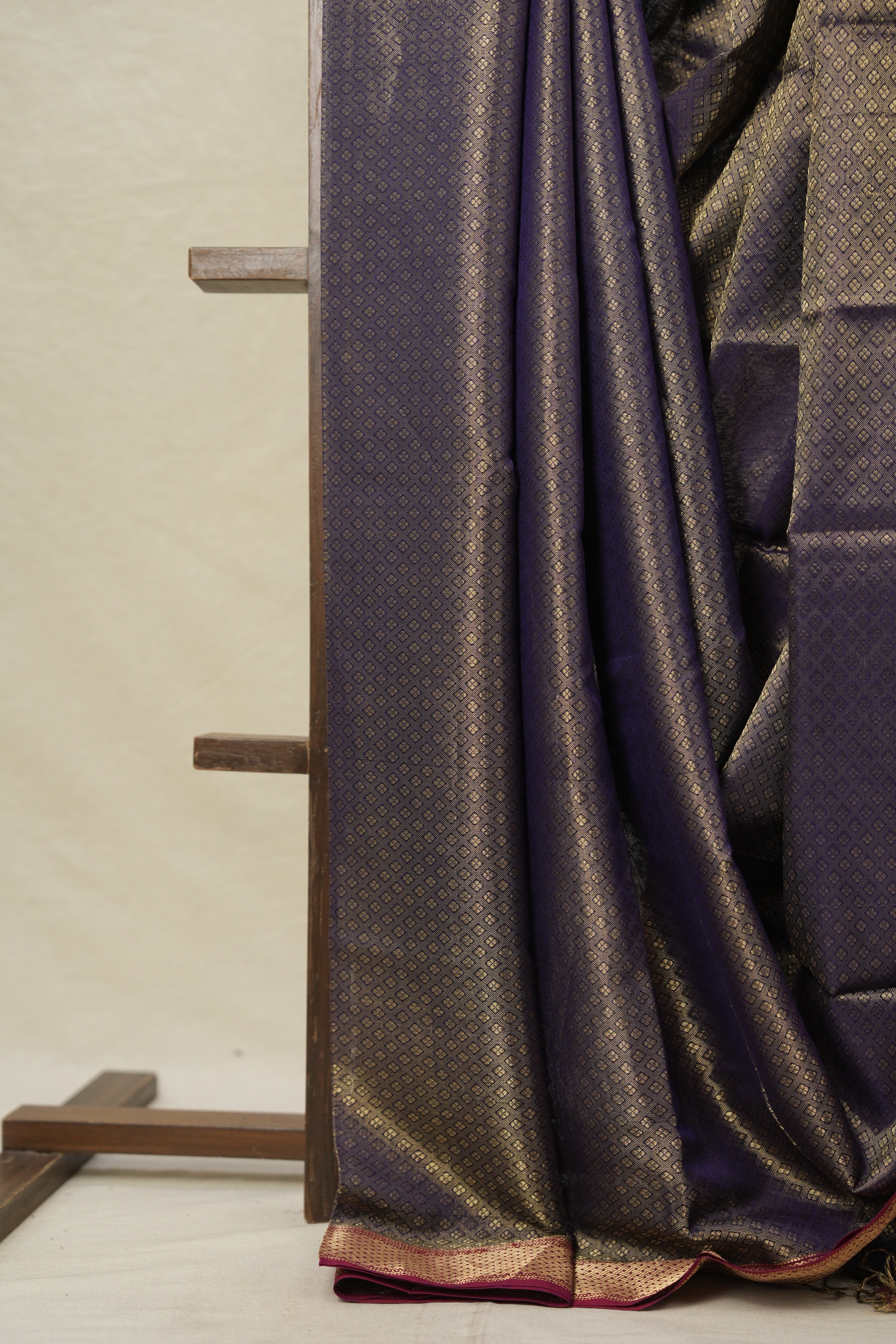 Dual Tone Purple  Maheshwari Tissue Saree - SRDTPMTS690