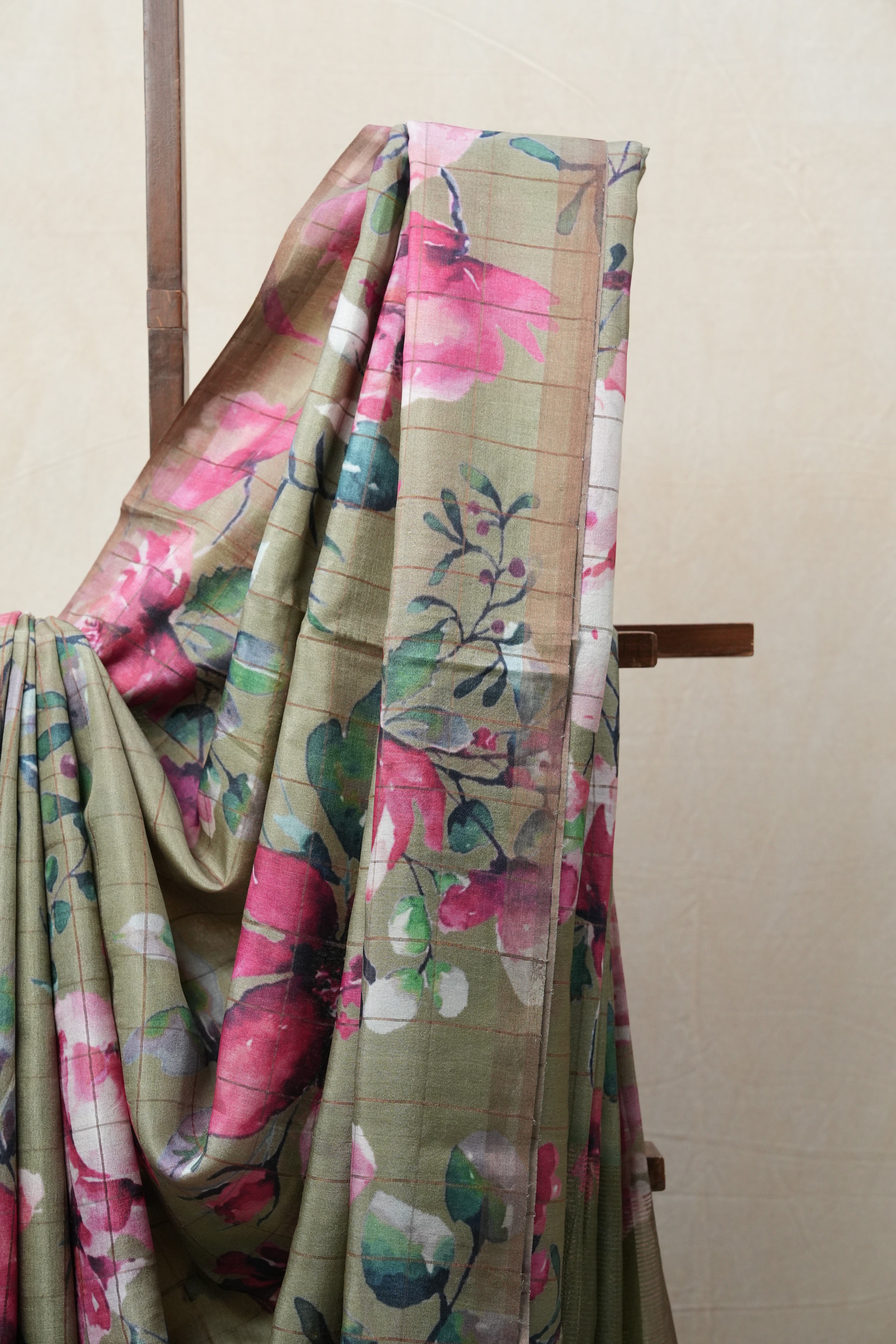 Green Tussar Silk Saree - SRGTSS1354