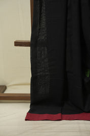 Black Bengal Cotton Jamdani Saree - SRBBCJS259