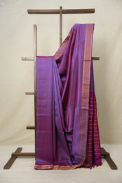 Two Tone Blue Mangalgiri Silk Saree - SRTTBMSS003
