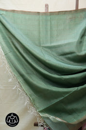 Green Tussar Silk Saree - SRGTSS1354