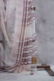 Pastel Pink HBP Kota Doria Saree - SRPPKDS111