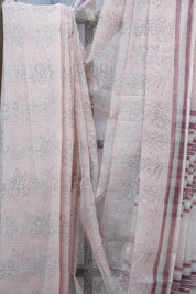 Pastel Pink HBP Kota Doria Saree - SRPPKDS111