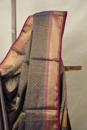 Dual Tone Purple  Maheshwari Tissue Saree - SRDTPMTS690