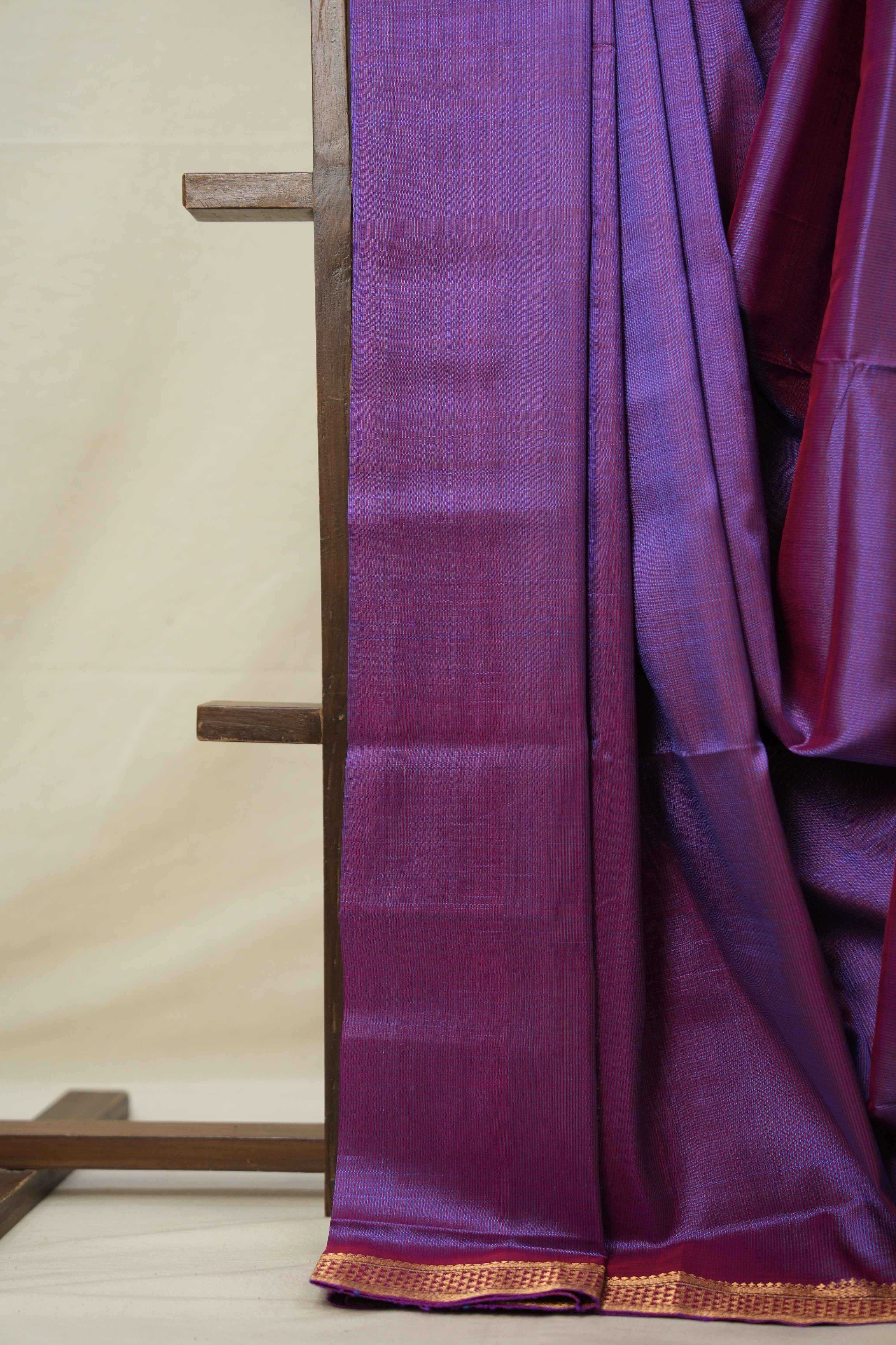 Two Tone Blue Mangalgiri Silk Saree - SRTTBMSS003