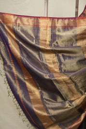 Dual Tone Purple  Maheshwari Tissue Saree - SRDTPMTS690