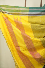 Olive Green Cotton IIkal Saree - SROGCIS1091