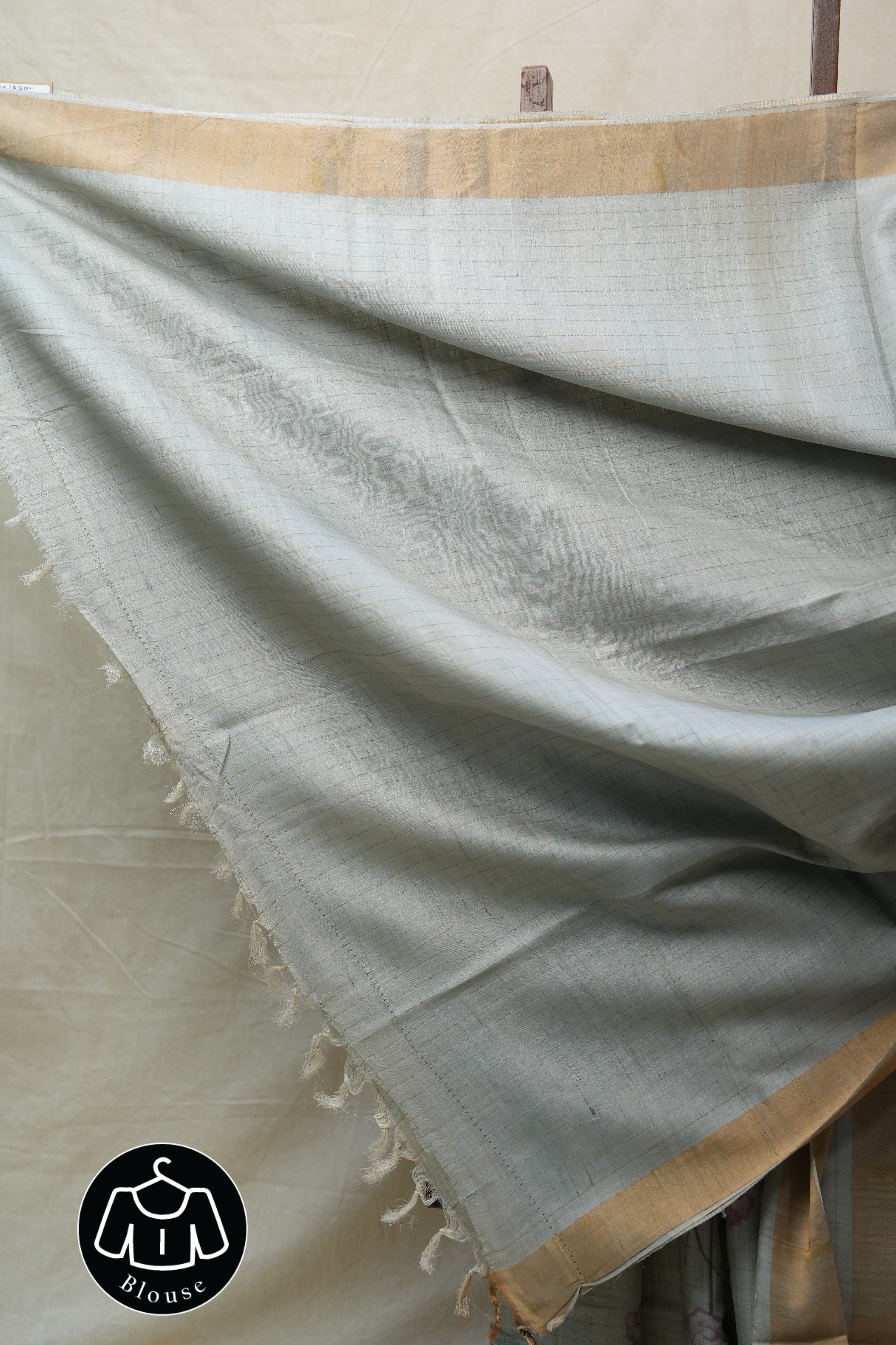 Grey Tussar Silk Saree - SRGTSS1412