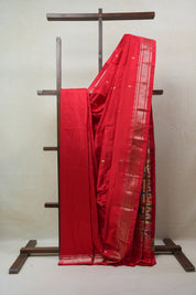 Red Silk Paithani Saree - SRRSPS599