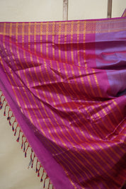 Two Tone Blue Mangalgiri Silk Saree - SRTTBMSS003