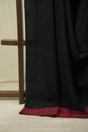 Black Bengal Cotton Jamdani Saree - SRBBCJS260
