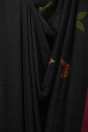 Black Bengal Cotton Jamdani Saree - SRBBCJS260
