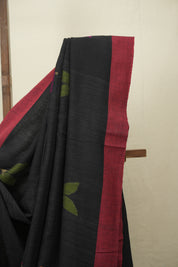 Black Bengal Cotton Jamdani Saree - SRBBCJS260