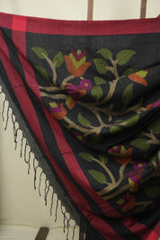 Black Bengal Cotton Jamdani Saree - SRBBCJS260