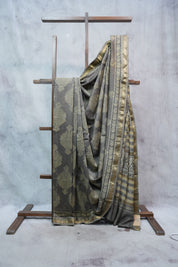 Kashish HBP Chanderi Cotton Silk Saree With Maheshwari Border - SRKCSS1183