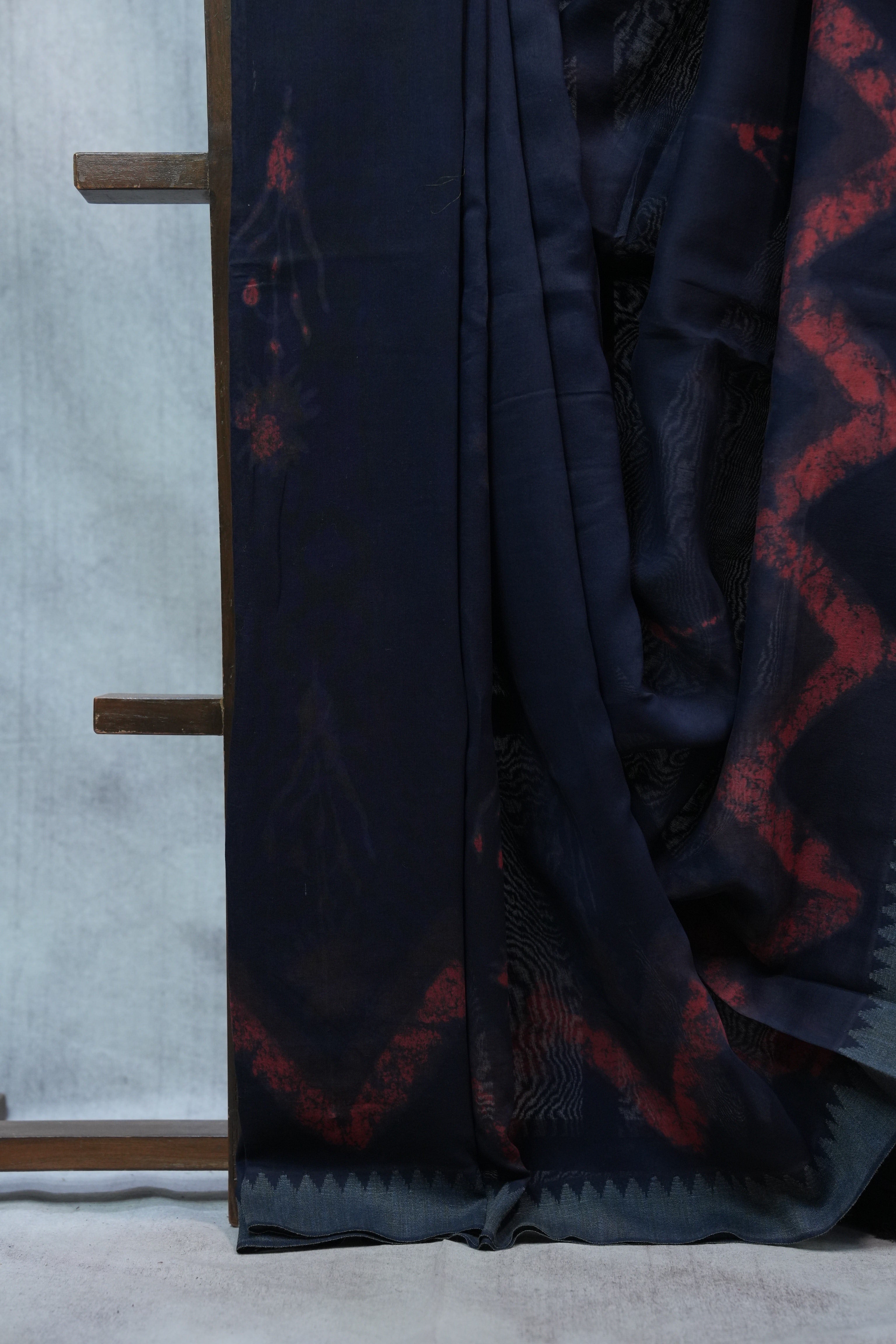 Dark Purple HBP Chanderi Cotton Silk Saree With Ghicha Border - SRDPCSS1187