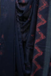 Dark Purple HBP Chanderi Cotton Silk Saree With Ghicha Border - SRDPCSS1187