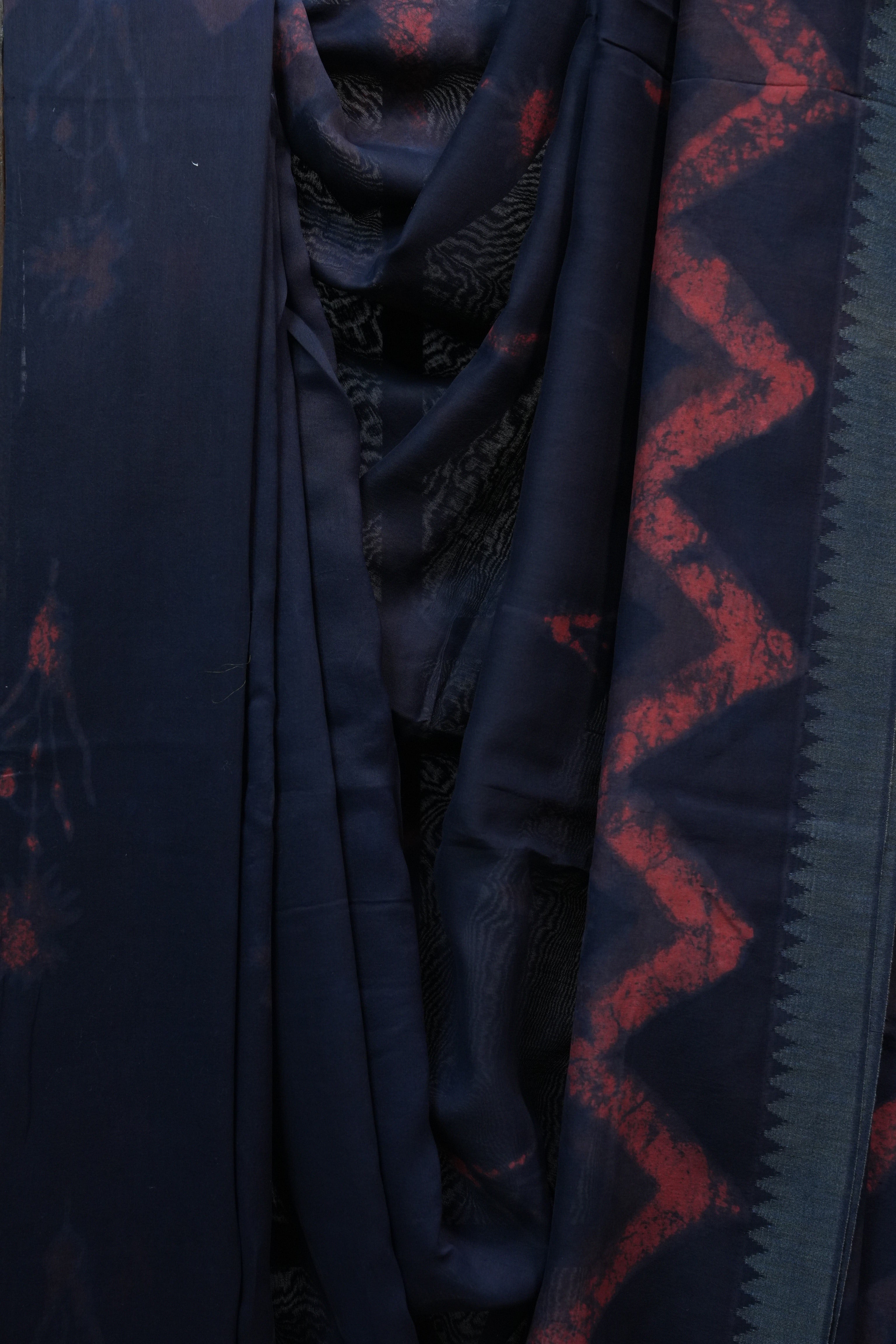 Dark Purple HBP Chanderi Cotton Silk Saree With Ghicha Border - SRDPCSS1187