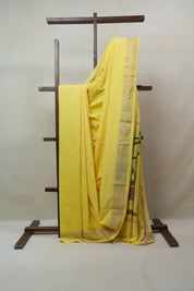Yellow Cotton Paithani Saree - SRYCPS523
