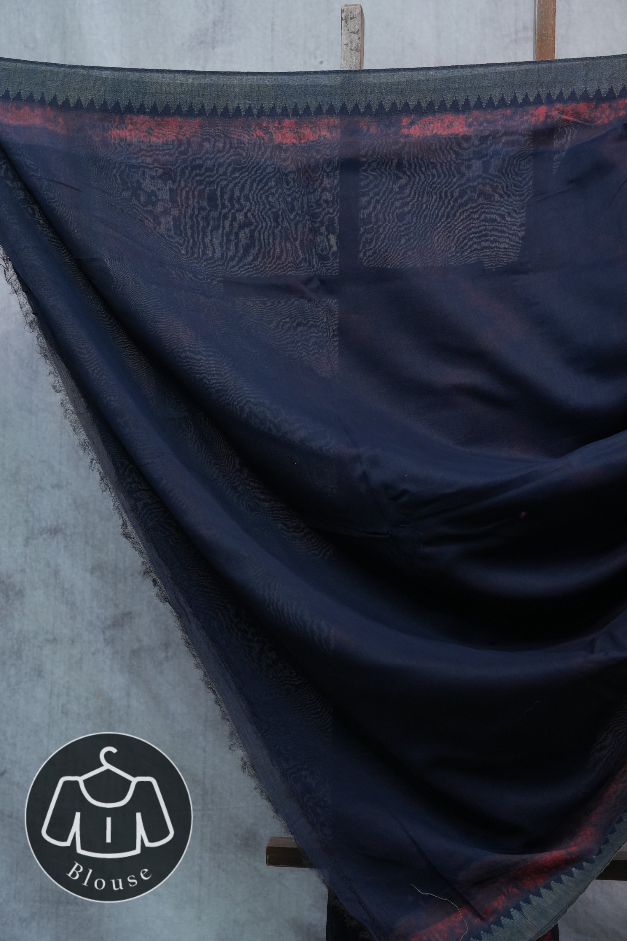 Dark Purple HBP Chanderi Cotton Silk Saree With Ghicha Border - SRDPCSS1187