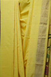 Yellow Cotton Paithani Saree - SRYCPS523