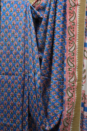 Blue HBP Chanderi Cotton Silk Saree With Ghicha Border - SRBCSS1189