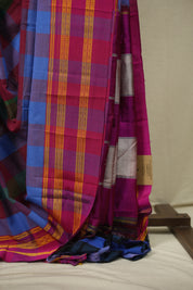 Multicolour Cotton IIkal Saree - SRMCIS1087