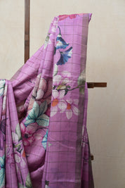Pink Tussar Silk Saree - SRPTSS1359