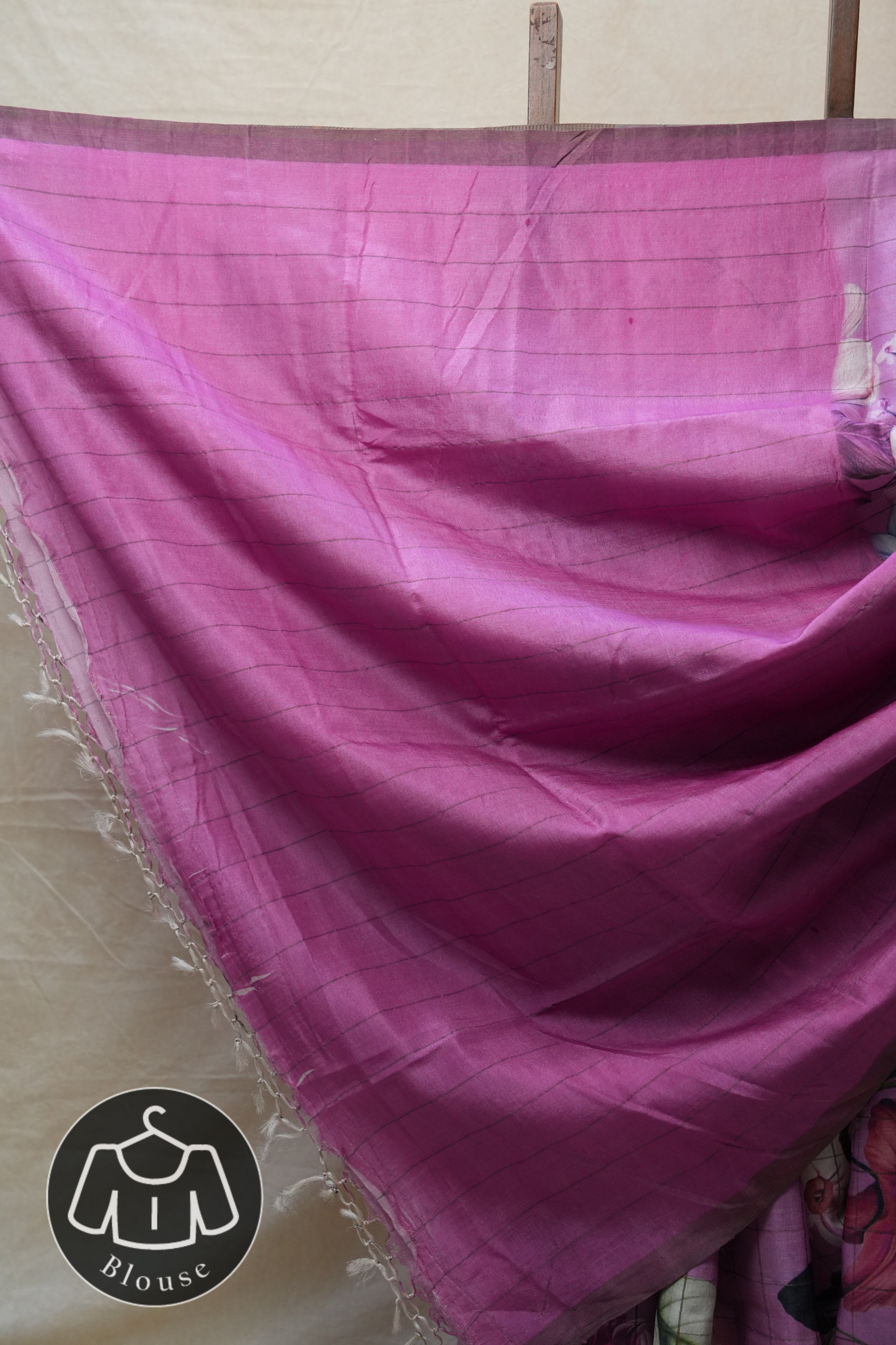 Pink Tussar Silk Saree - SRPTSS1359