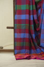 Multicolour Cotton IIkal Saree - SRMCIS1087