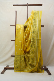 Yellow Tussar Silk Saree - SRYTSS1411