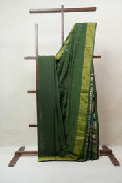 Olive Green Cotton Paithani Saree - SROGPCPS519