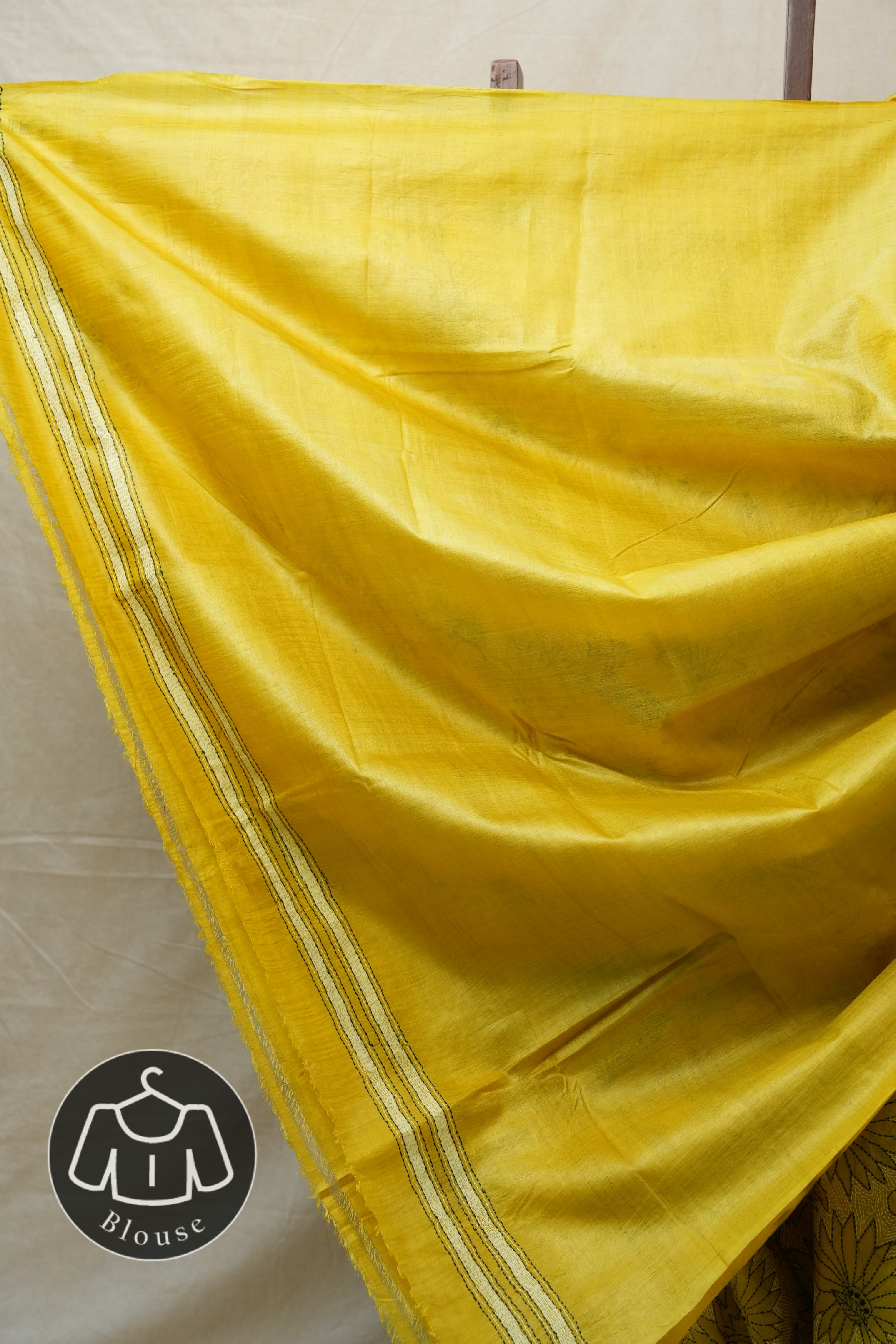 Yellow Tussar Silk Saree - SRYTSS1411