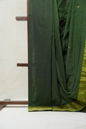 Olive Green Cotton Paithani Saree - SROGPCPS519