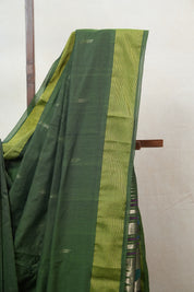 Olive Green Cotton Paithani Saree - SROGPCPS519