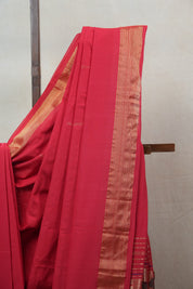 Red Cotton Paithani Saree - SRRCPS532