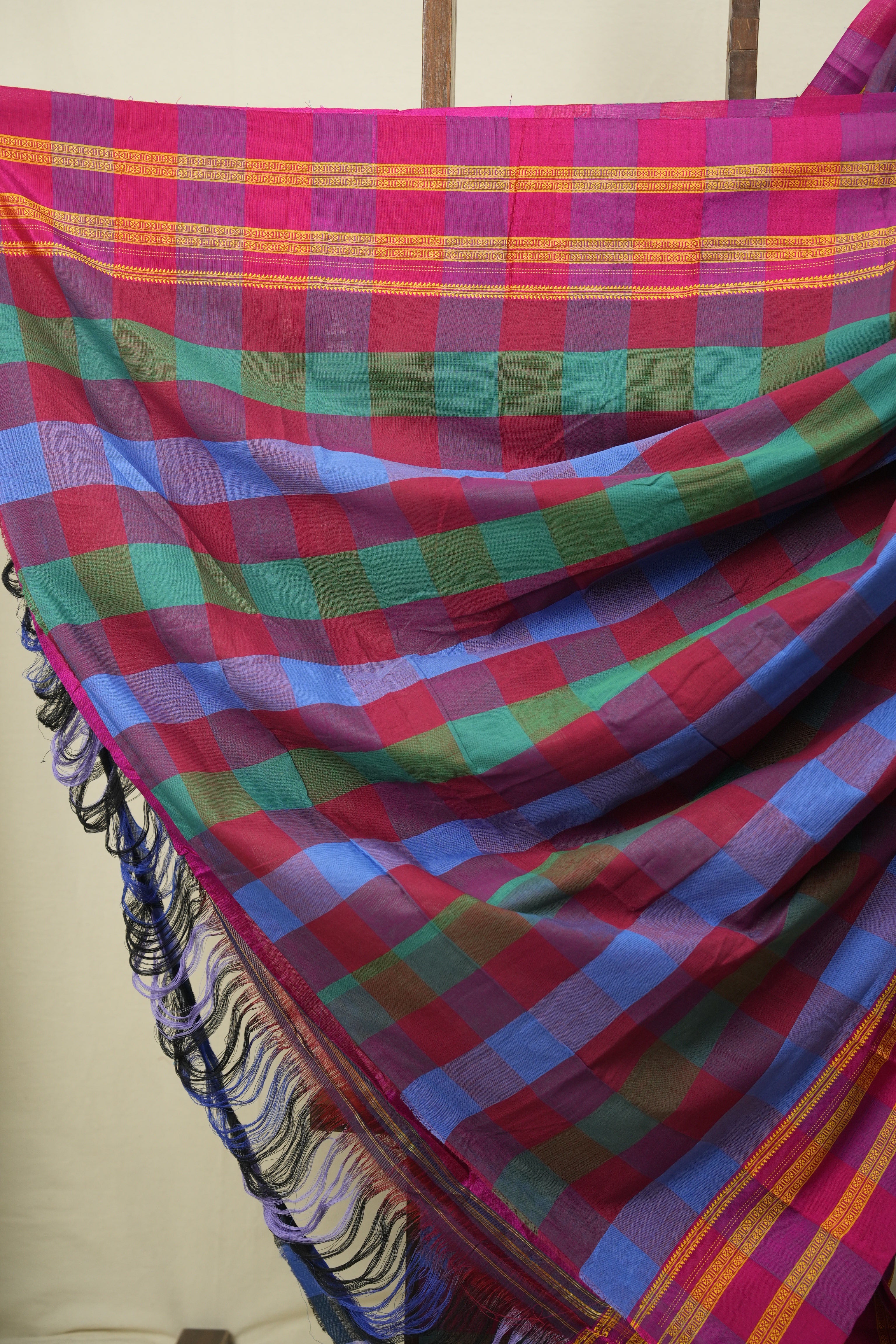 Multicolour Cotton IIkal Saree - SRMCIS1087