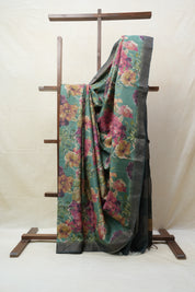 Green Tussar Silk Saree - SRGTSS1430