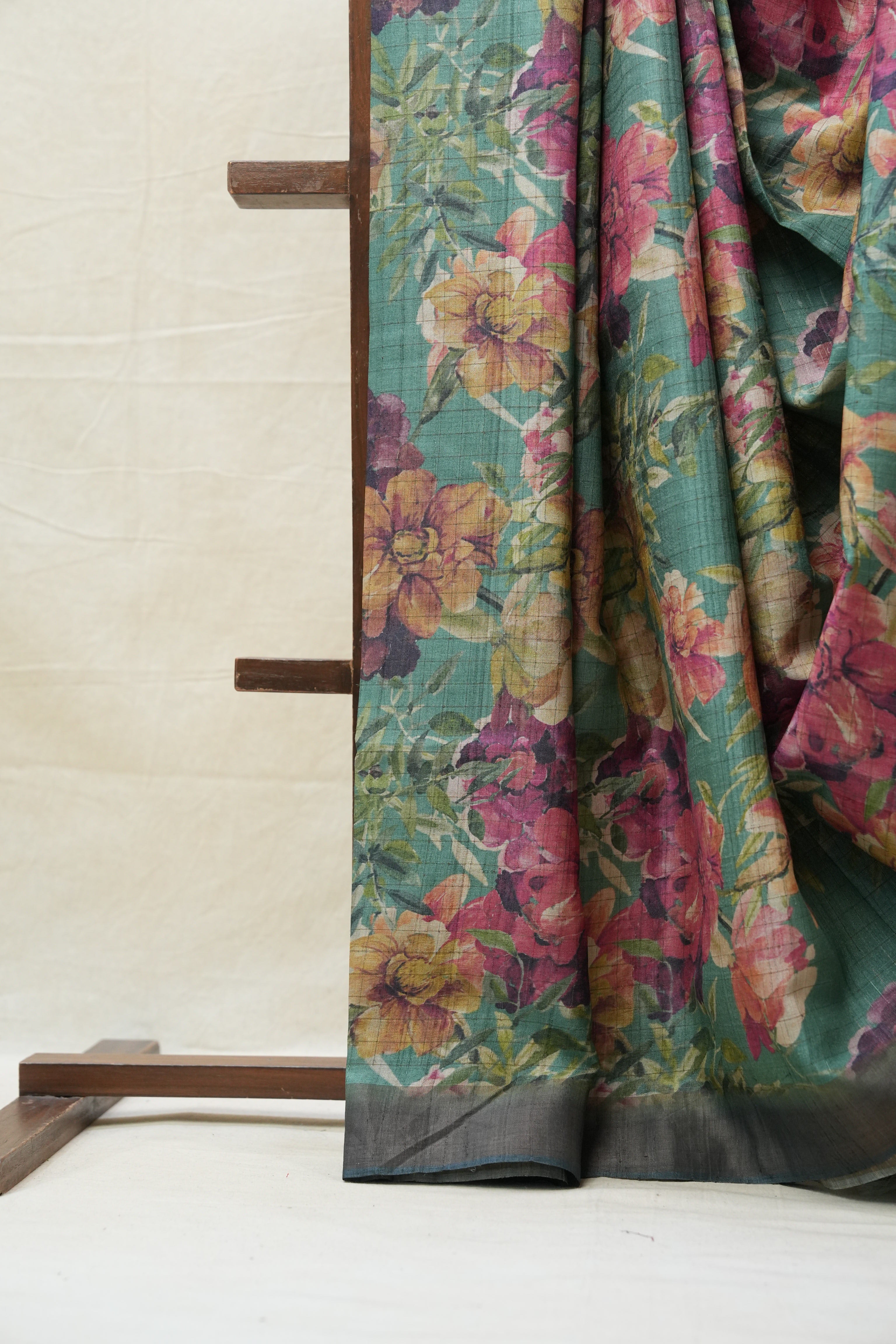 Green Tussar Silk Saree - SRGTSS1430