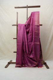 Pink Tussar Silk Saree - SRPTSS1440